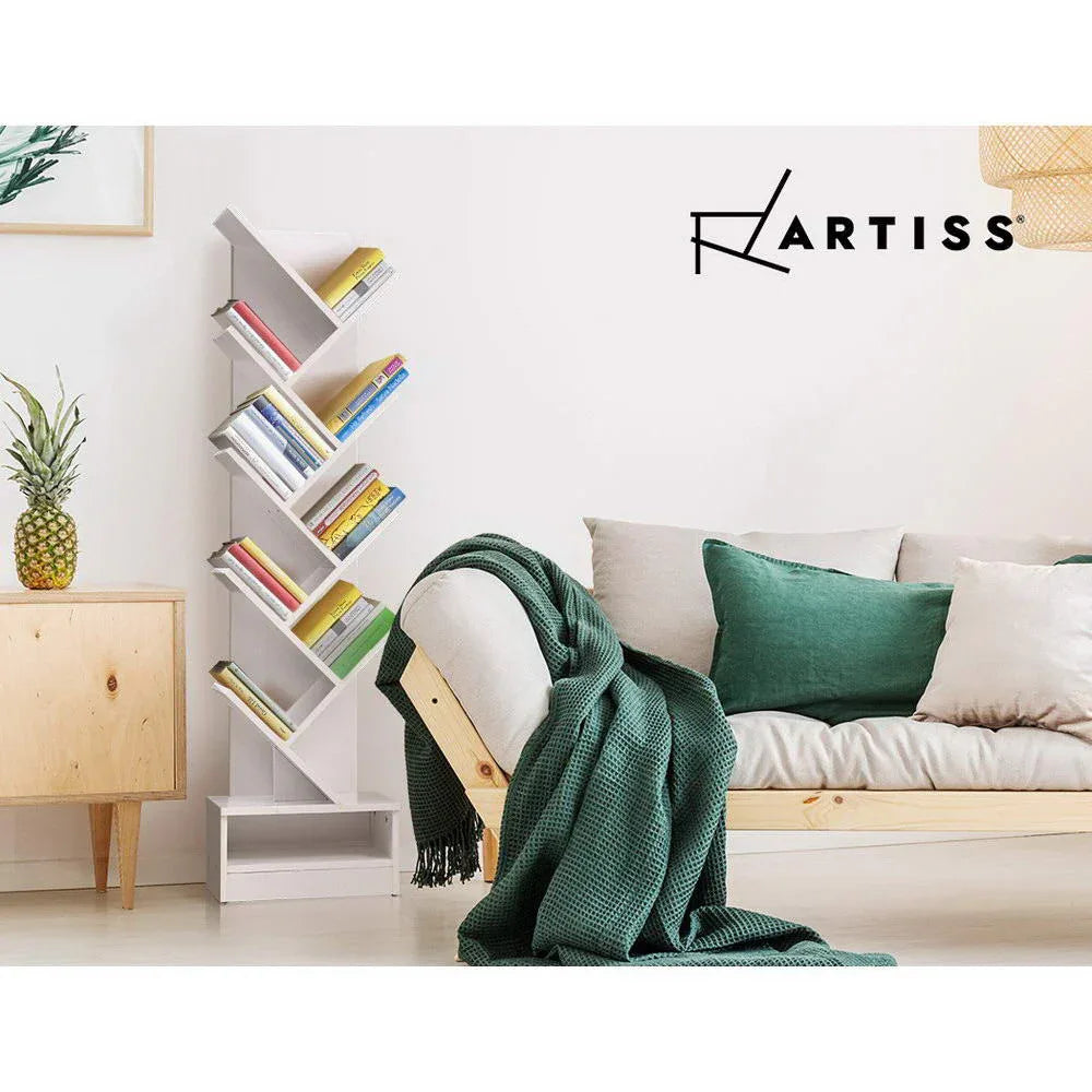 Artiss Tree Bookshelf 9 Tiers - ECHO White