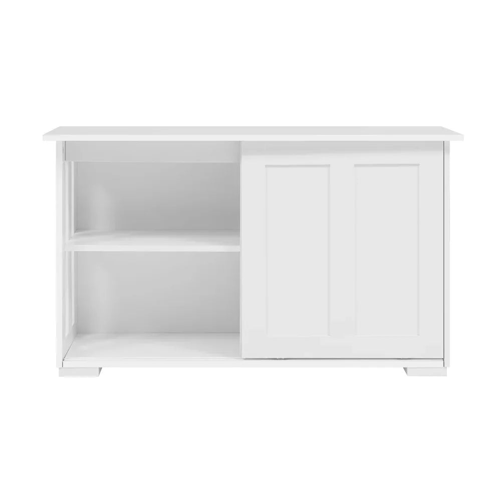 Artiss Buffet Sideboard Sliding Doors - SERA White - Mekamart Australia