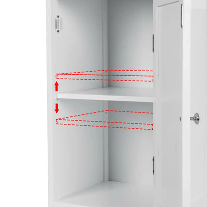 Artiss Bathroom Cabinet Storage 161cm White Rattan Tallboy Toilet Cupboard - Mekamart Australia