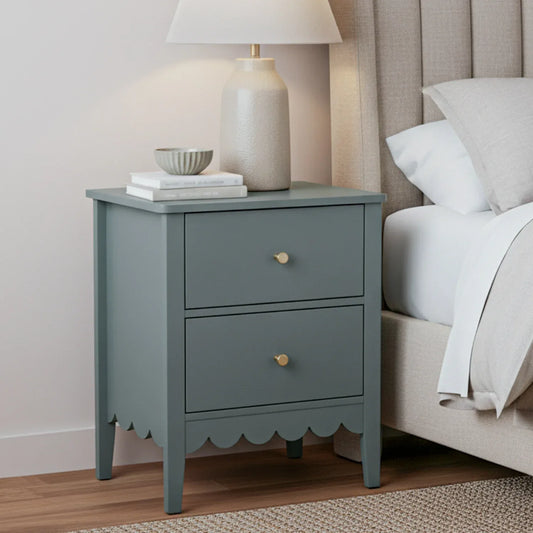 Artiss Bedside Table 2 Drawers Bedroom Storage Nightstand Green - Mekamart Australia