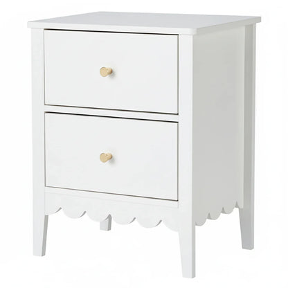 Artiss Bedside Table 2 Drawers Bedroom Storage Nightstand White - Mekamart Australia