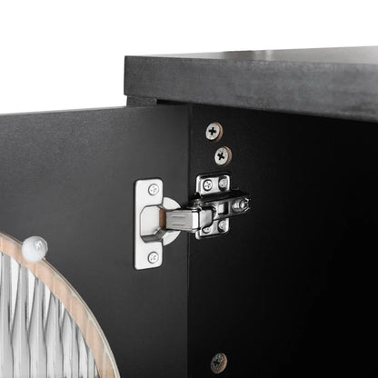 Artiss Buffet Sideboard Shelves Double Doors - Black - Mekamart Australia