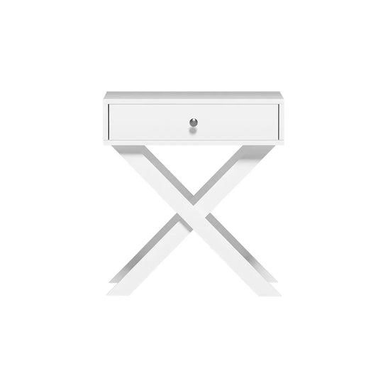 Artiss Bedside Table Drawers Side Table Storage Cabinet Nightstand White QARA - Mekamart Australia