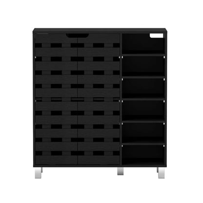 Artiss Shoe Rack Cabinet 6 Tier Storage Shelf Black - Mekamart Australia