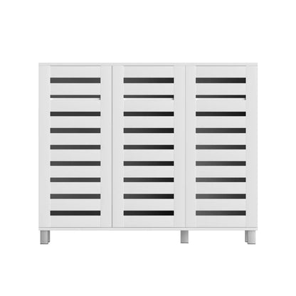 Artiss Shoe Rack Cabinet 30 Pairs Adjustable Shelf White - Mekamart Australia