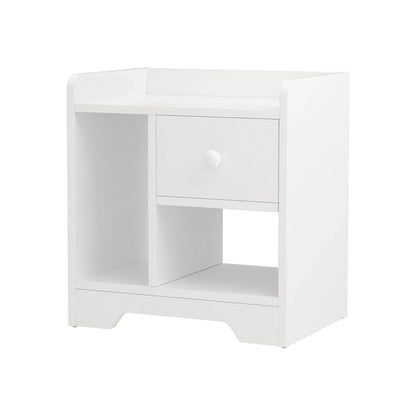 Artiss Bedside Table Drawer Nightstand Side End Table Storage Open Shelf White - Mekamart Australia