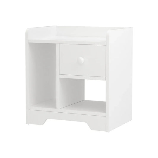 Artiss Bedside Table Drawer Nightstand Side End Table Storage Open Shelf White - Mekamart Australia