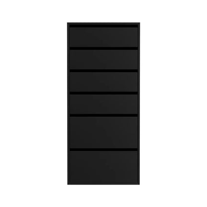 Artiss 6 Chest of Drawers Dresser Tallboy Black - Mekamart Australia