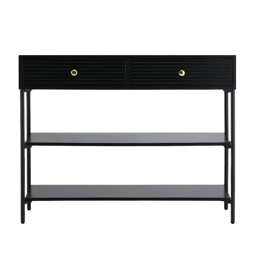 Artiss Console Table 3-Tier Black