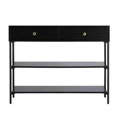Artiss Console Table 3-Tier Black