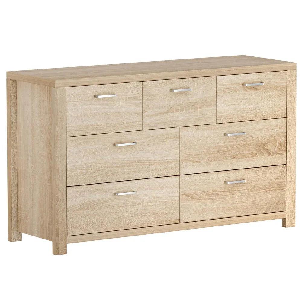 Artiss 7 Chest of Drawers - MAXI Pine - Mekamart Australia