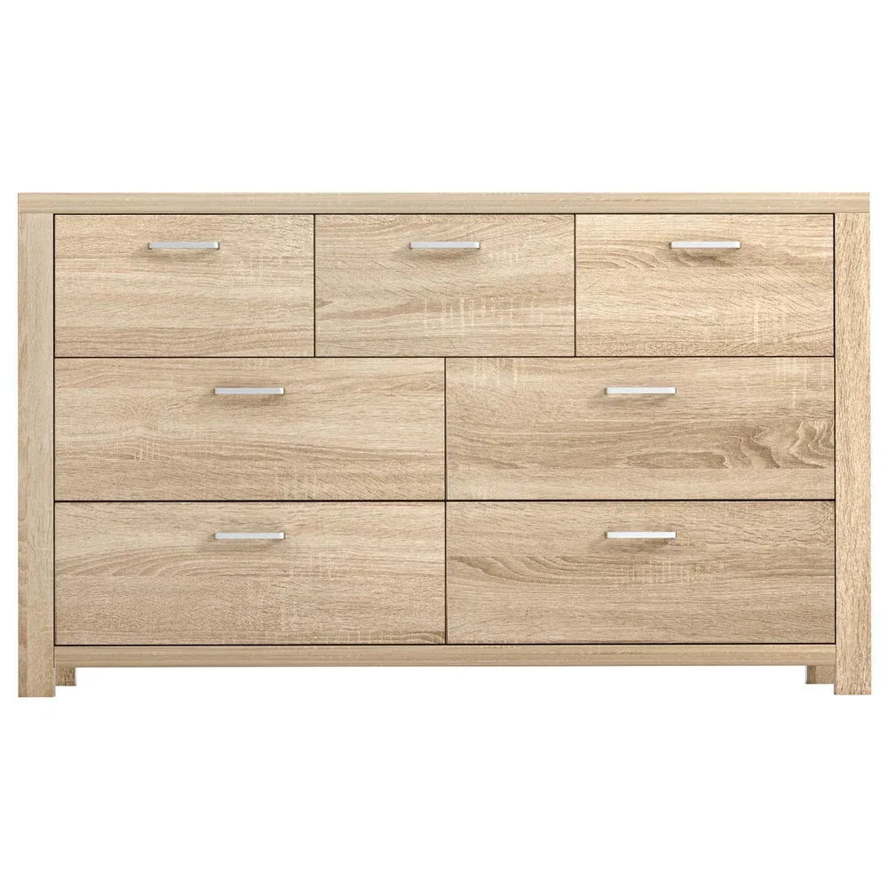 Artiss 7 Chest of Drawers - MAXI Pine - Mekamart Australia