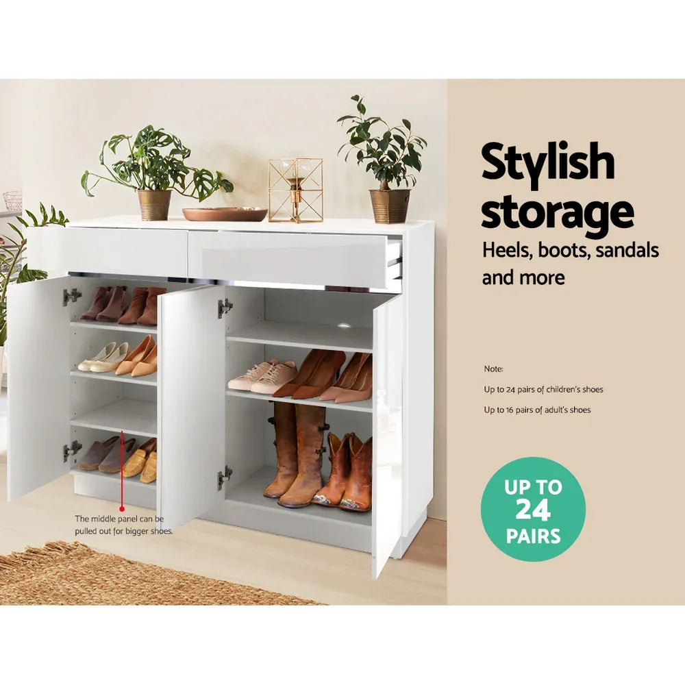 Artiss Shoe Rack Cabinet Storage Cupboard 24 Pairs - Lydia - Mekamart Australia