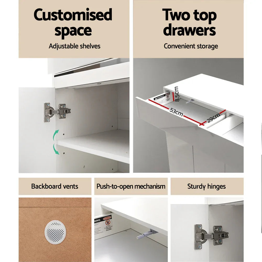 Artiss Shoe Rack Cabinet Storage Cupboard 24 Pairs - Lydia - Mekamart Australia