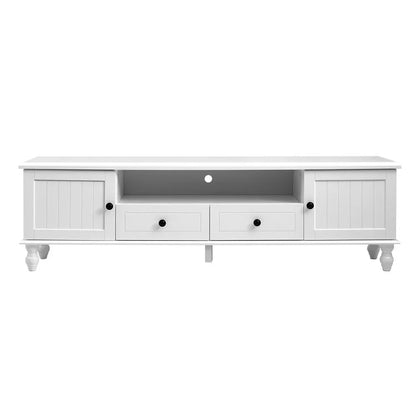 Artiss TV Cabinet Entertainment Unit 160cm White Kubi - Mekamart Australia