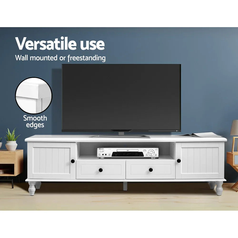 Artiss TV Cabinet Entertainment Unit 160cm White Kubi - Mekamart Australia