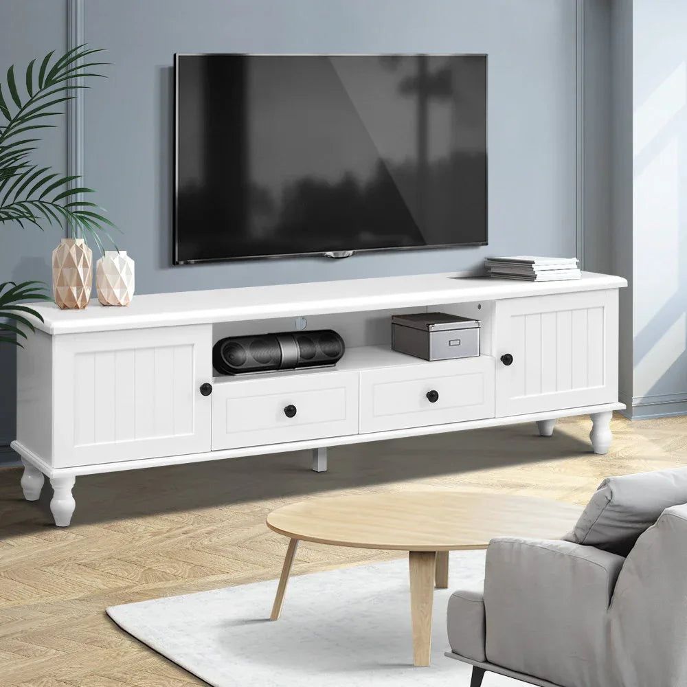 Artiss TV Cabinet Entertainment Unit 160cm White Kubi - Mekamart Australia