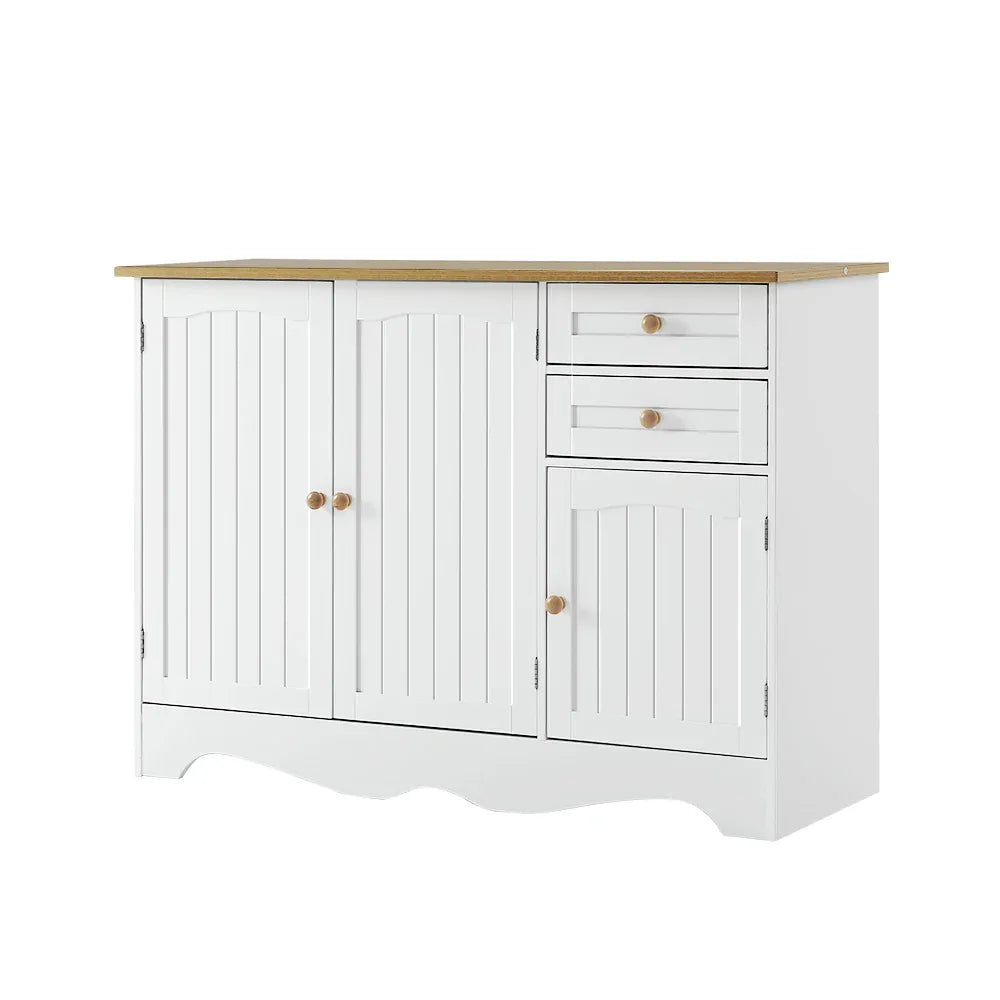 Artiss Buffet Sideboard 3 Doors - BERNE White - Mekamart Australia