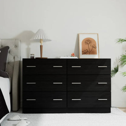 Artiss 6 Chest of Drawers - VEDA Black - Mekamart Australia