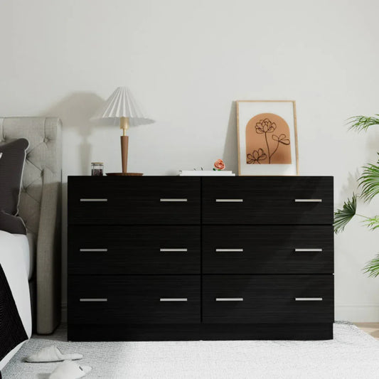 Artiss 6 Chest of Drawers - VEDA Black - Mekamart Australia
