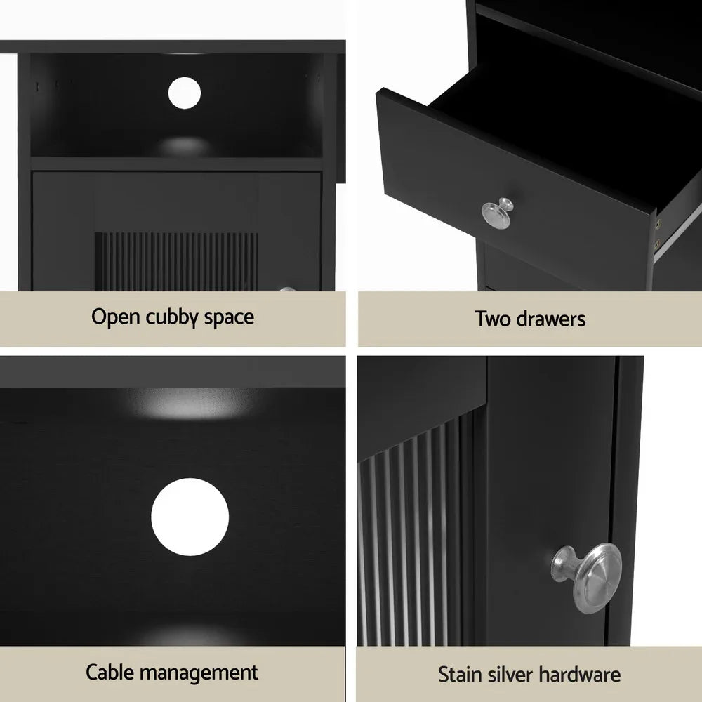 Artiss Computer Desk Home Office Study Desks L-shaped Corner Table with Storage - Mekamart Australia