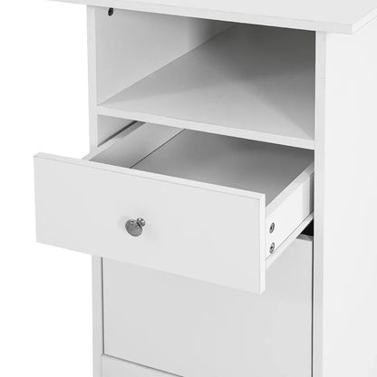 Artiss Computer Desk Shelf Cabinet L-Shape White 150CM - Mekamart Australia