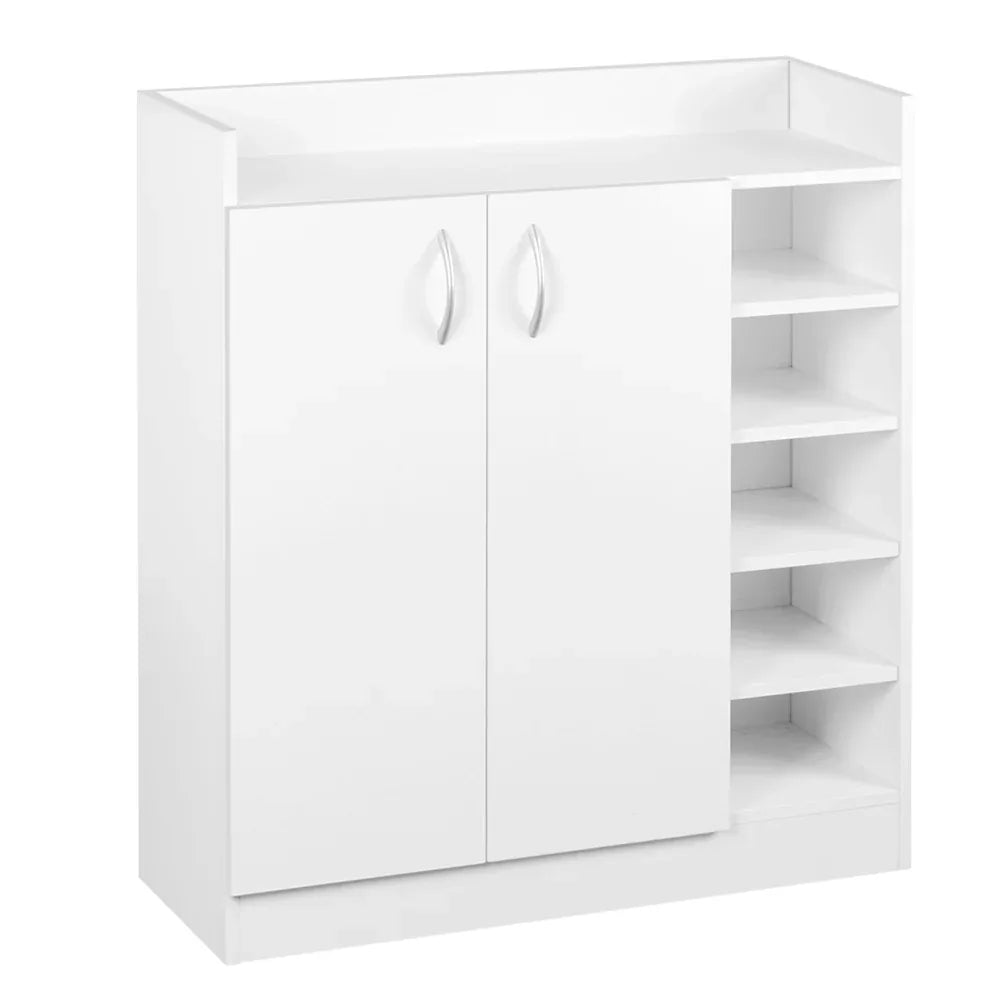 Artiss Shoe Rack Cabinet 21 Pairs Adjustable Shelves White Clair - Mekamart Australia