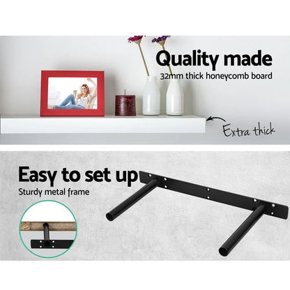 Artiss Floating Wall Shelf Set of 3 White - Mekamart Australia