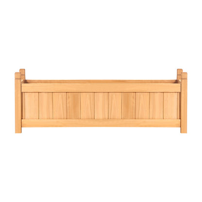 2x Green Fingers Raised Garden Bed 90x30x33cm Wooden Planter Box Raised Container Growing