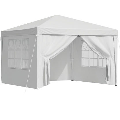 Instahut Gazebo 3x3 Pop Up Marquee Folding Tent Wedding Gazebos Camping Outdoor Canopy White