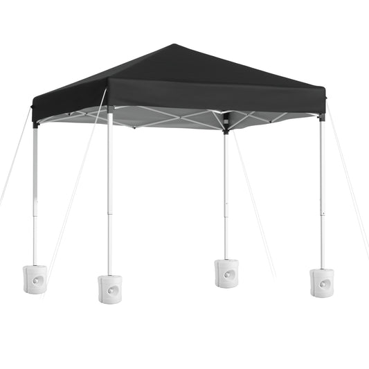 Instahut Gazebo 2x2m Outdoor Patio Garden Marquee Shade w/ Base Pods Black