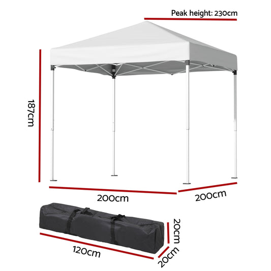 Instahut Gazebo 2x2m Outdoor Patio Garden Marquee Shade White