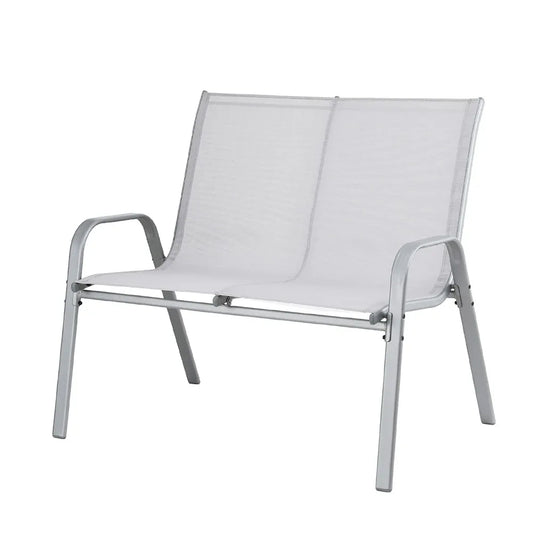 Gardeon Garden Bench Seat Steel Outdoor Patio Park Lounge Backyard Chair Grey - Mekamart Australia