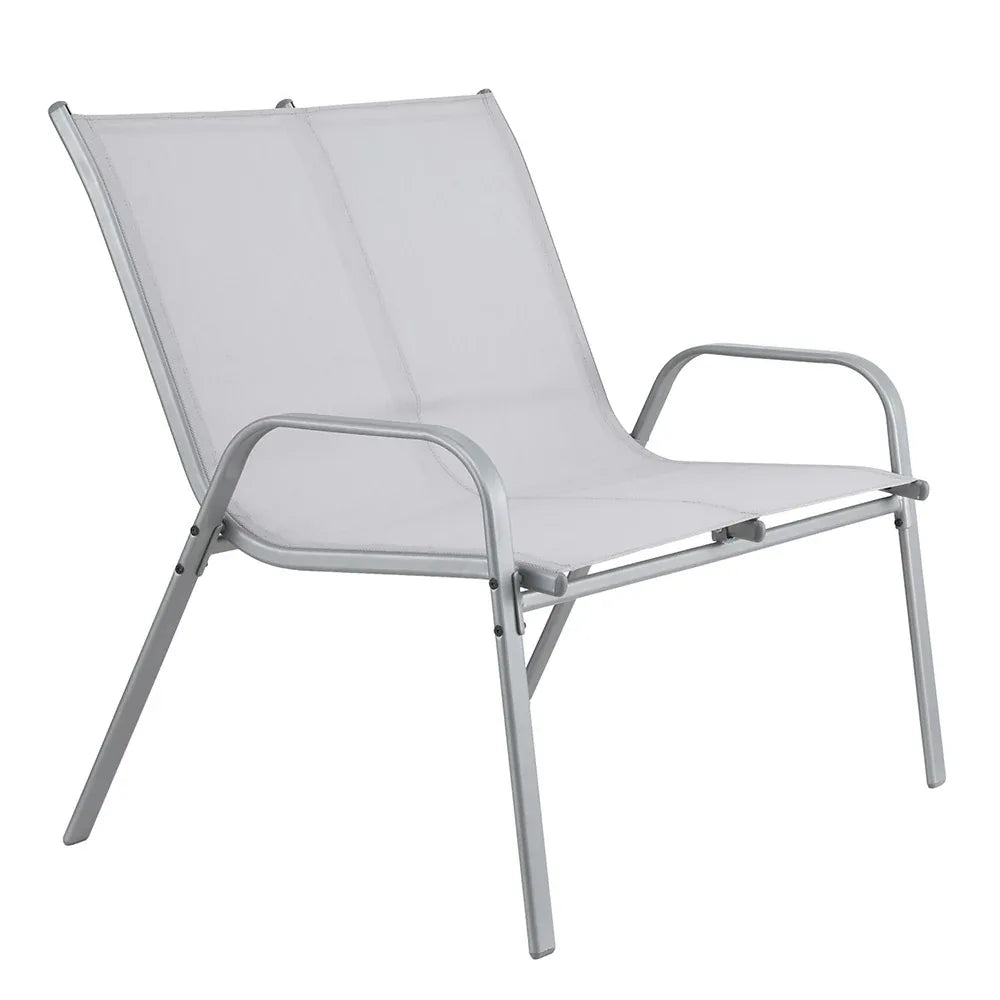 Gardeon Garden Bench Seat Steel Outdoor Patio Park Lounge Backyard Chair Grey - Mekamart Australia