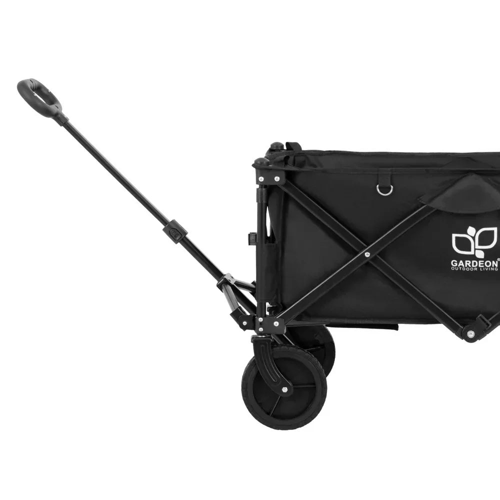 Gardeon Garden Cart with Opening Rear Black - Mekamart Australia