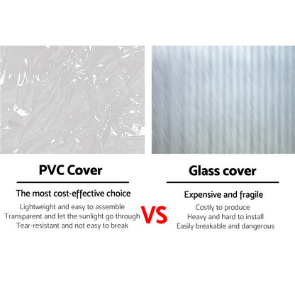 Green Fingers Greenhouse 1.2x1.9x1.9M Walk in Green House Tunnel Clear Garden Shed 4 Shelves