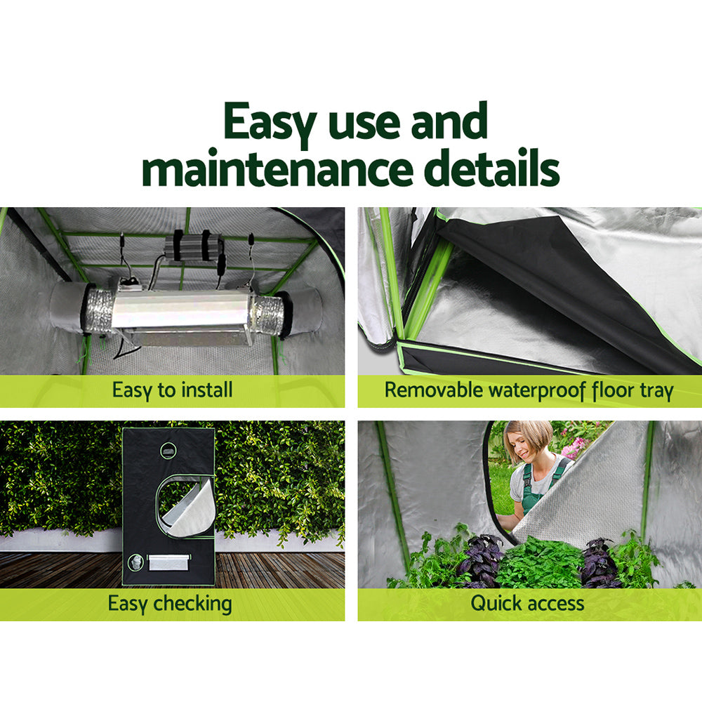 Green Fingers Grow Tent Light Kit 120x120x200CM 2200W LED Full Spectrum