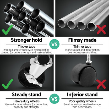 Artiss Clothes Rack Airer Rail Coat Stand Adjustable Hanger