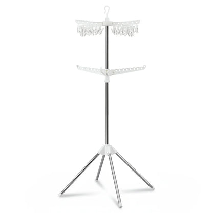 Artiss Clothes Rack Airer 2 Tier Rotatable Hanger Foldable