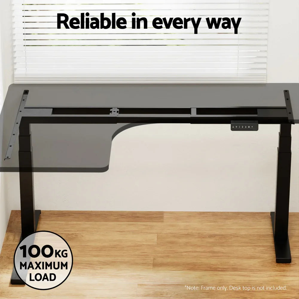 Artiss Standing Desk Frame Only L-shape Motorised - Mekamart Australia