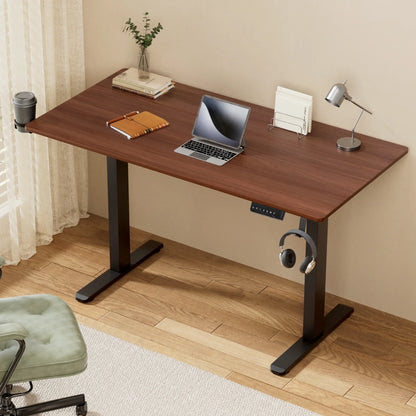 Artiss Standing Desk Motorised Dual Motor Electric Walnut 140CM
