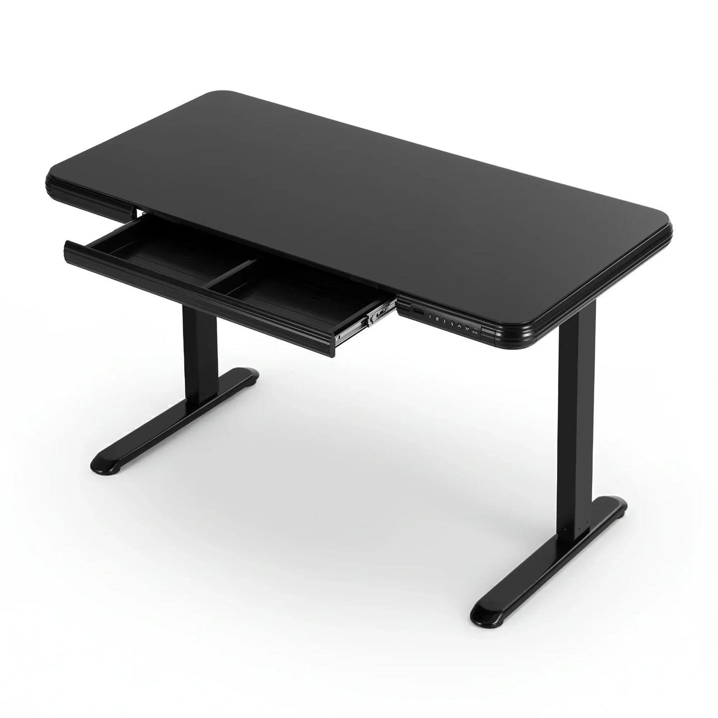 Artiss Standing Desk Motorised Tempered Glass Top Electric Black 120CM - Mekamart Australia