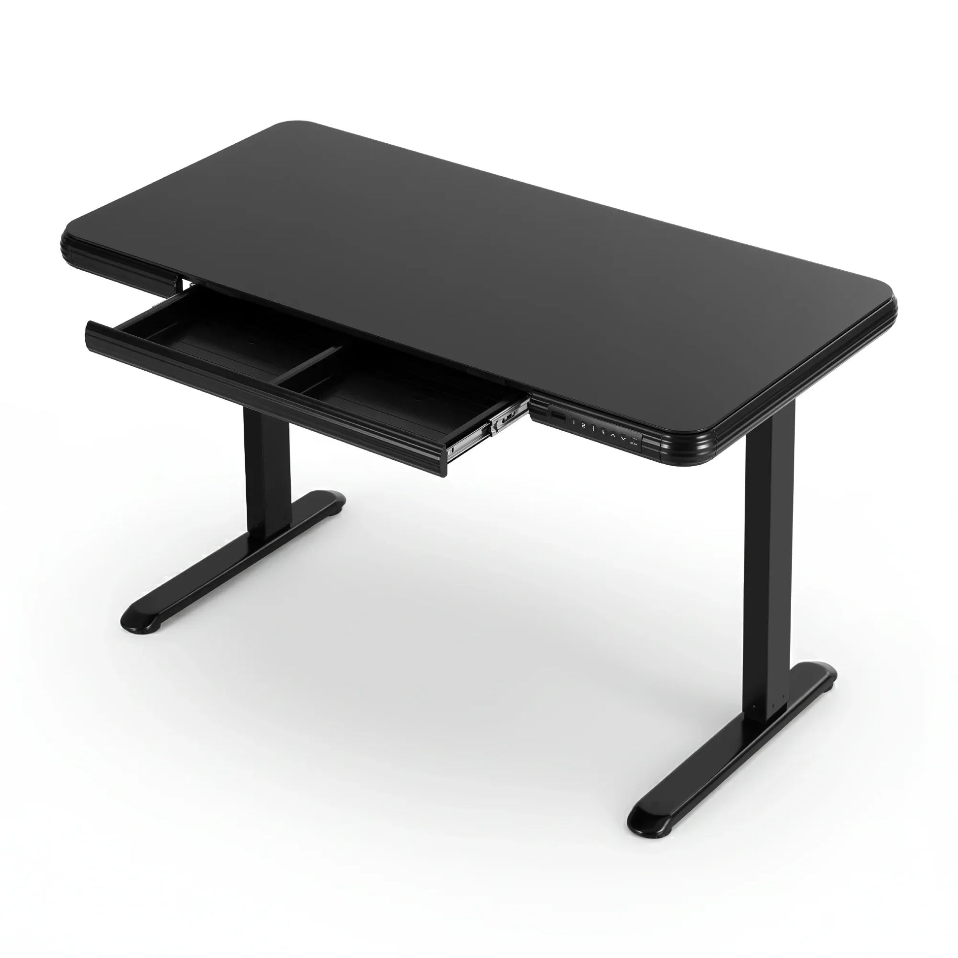 Artiss Standing Desk Motorised Tempered Glass Top Electric Black 120CM - Mekamart Australia