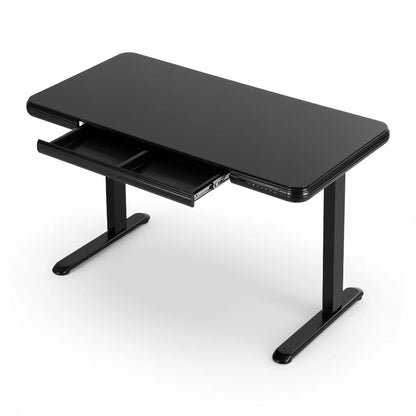 Artiss Standing Desk Motorised Tempered Glass Top Electric Black 120CM - Mekamart Australia