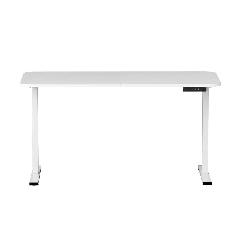Artiss Electric Standing Desk 140cm Adjustable Height Motorised Home Office Desk White - Mekamart Australia