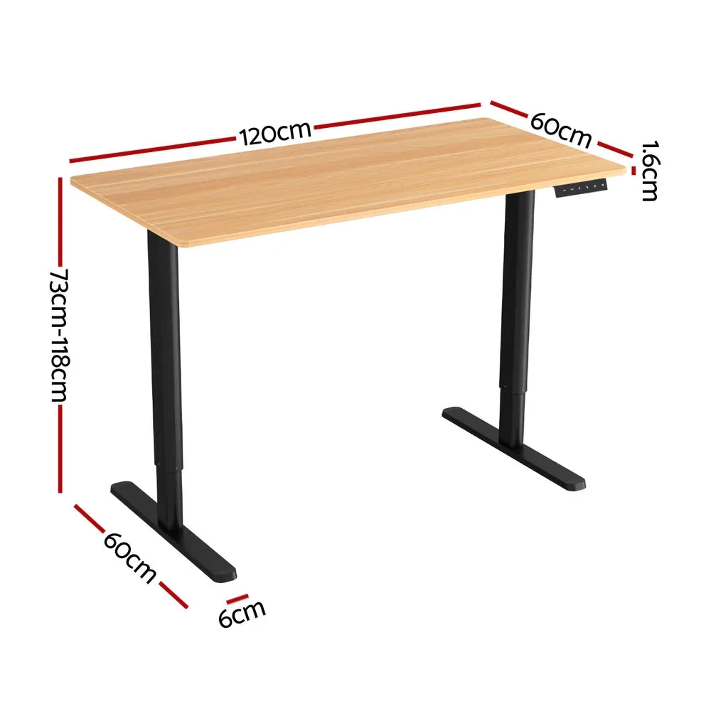 120CM Artiss Electric Standing Desk Sit Stand Desks Home Office Computer Desk - Mekamart Australia