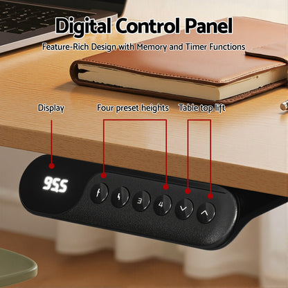 Artiss L-Shape Electric Standing Desk Sit Stand Up Height Adjustable Motorised