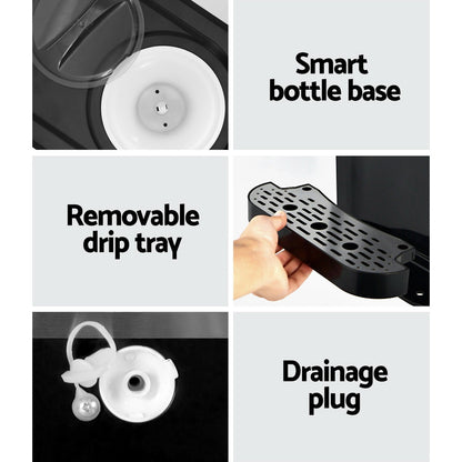 Devanti 20kg 3 in 1 Ice Maker Machine Cold and Hot Water Dispenser 3L Silver