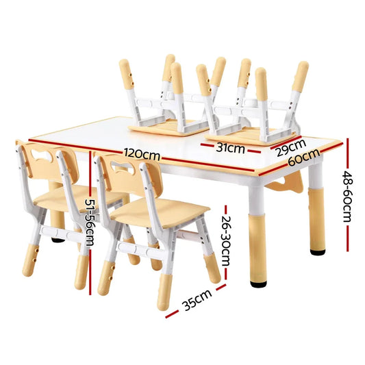 1 Keezi Kids Table and 4 Chairs Set Graffiti