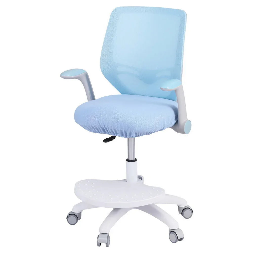 Keezi Kids Ergonomic Study Chair Adjustable w/ Wheels Footrest Blue - Mekamart Australia